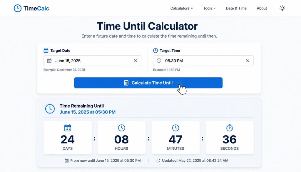 Time Until Calculator